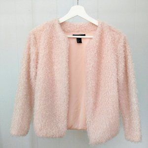 H&M Pink Fuzzy Cropped Cardigan - Size 2